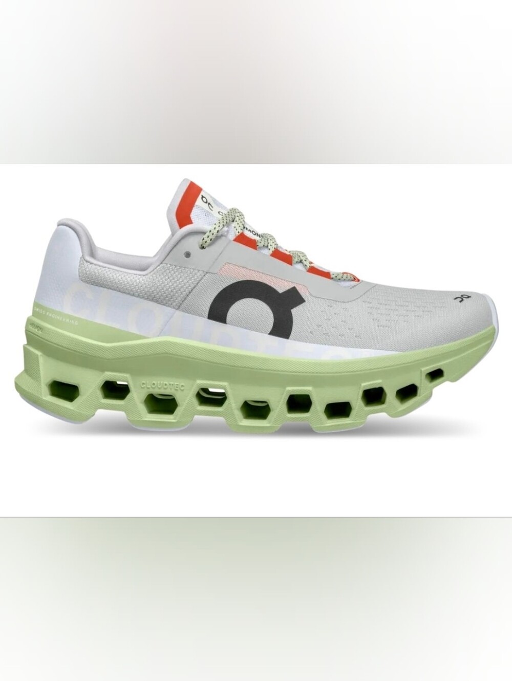 On Cloudmonster Women's Glacier/Meadow Size 6.5